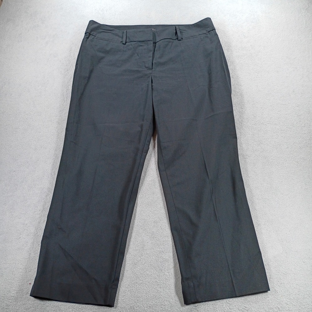 Ann Taylor Women Trousers Black 12 Stretch Straight Leg Career Pants
